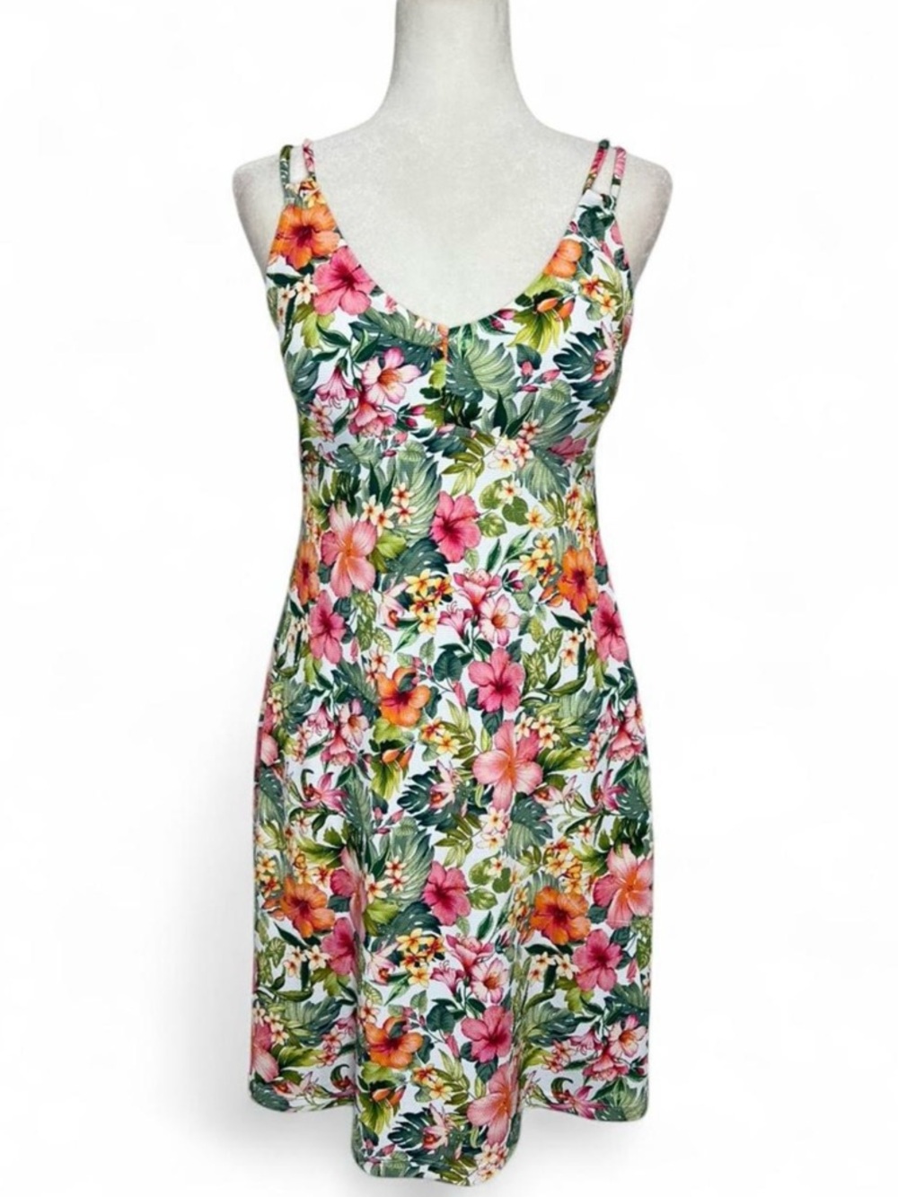 Tommy Bahama tropical multicolored floral print mini dress